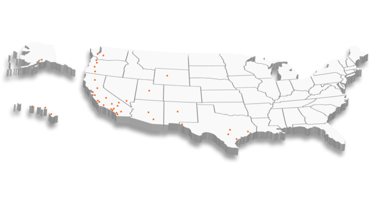 Map Trackback map – Premier General Contractors